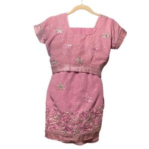 Blush Pink Sari Ready